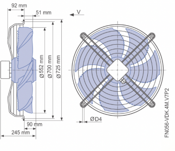 Ventilator axial Ziehl Abegg FN056-VDK.4M.V7P2